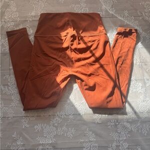 Varley Rust Orange High-Waisted Leggings